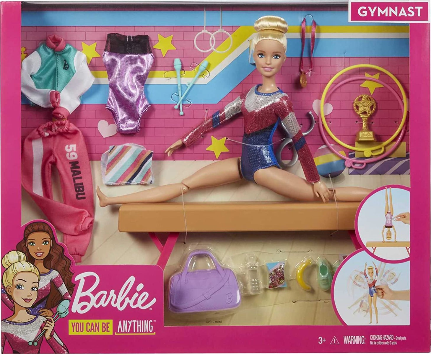 Buy Barbie Gymnastics Playset Barbie Doll with Twirling Feature | Yallatoys.com
