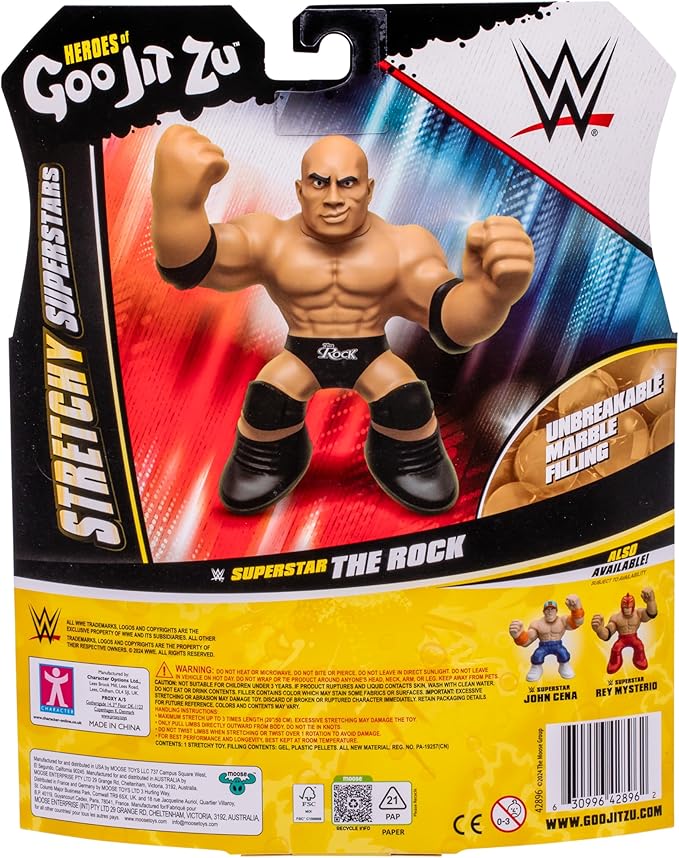 Buy Heroes of Goo Jit Zu WWE Stretchy Superstar The Rock | Yallatoys.com