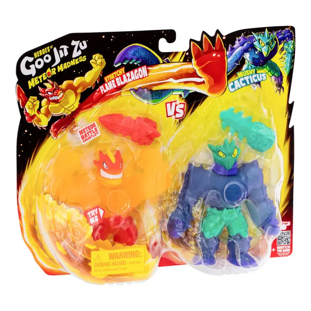 Buy Goo Jit Zu S13 Meteor Madness Versus Action Figure Flame Blazagon Vs Cacticus 2Pcs | Yallatoys.com
