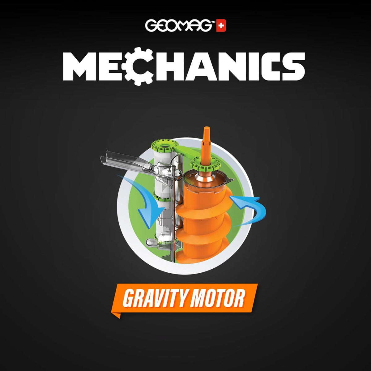 Buy Geomag Mechanics Gravity Recycled Vertical Motor 183 pcs | Yallatoys.com