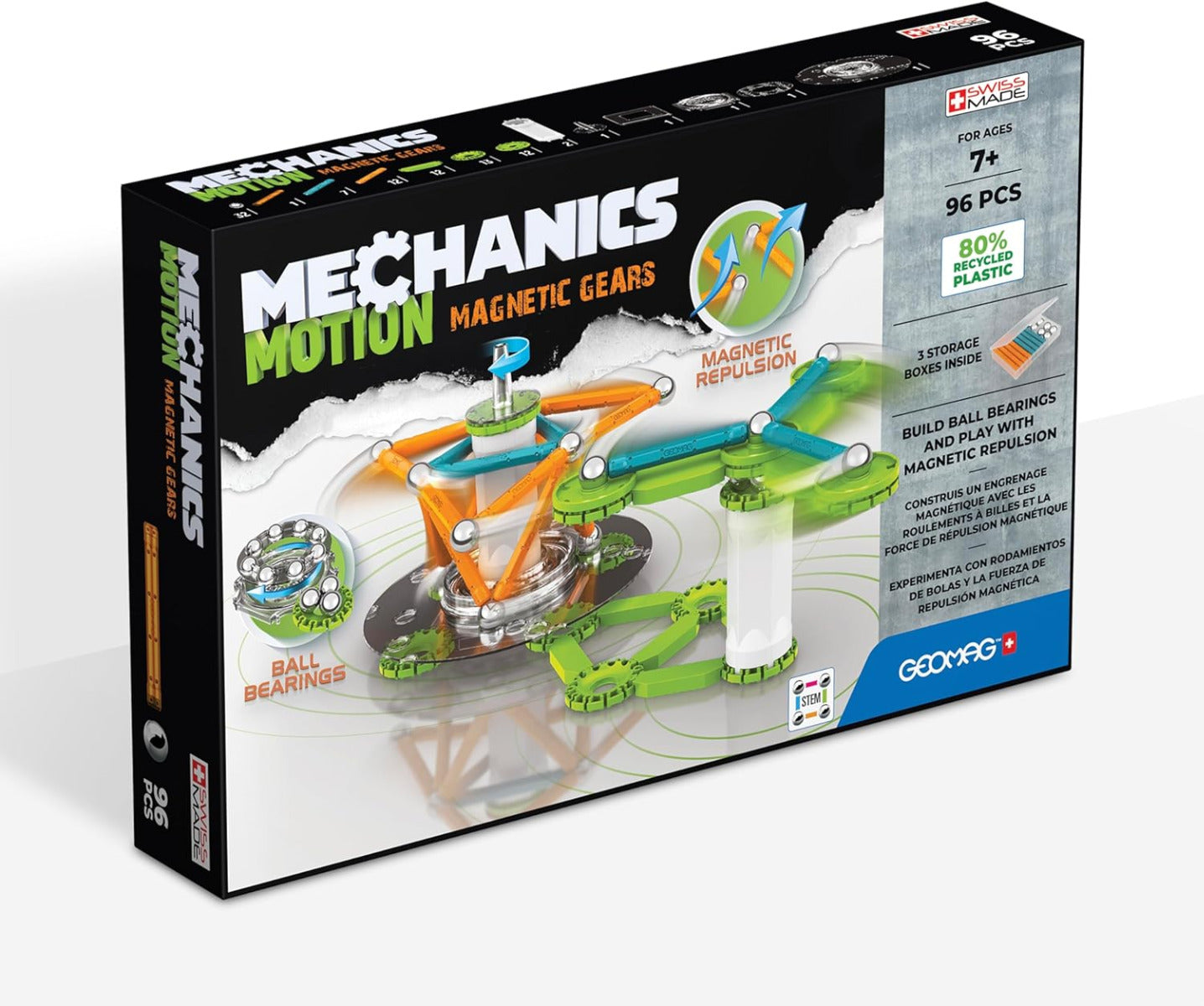 Buy Geomag Mechanics Motion Recycled 2Magnetic Gears 96 pcs | Yallatoys.com