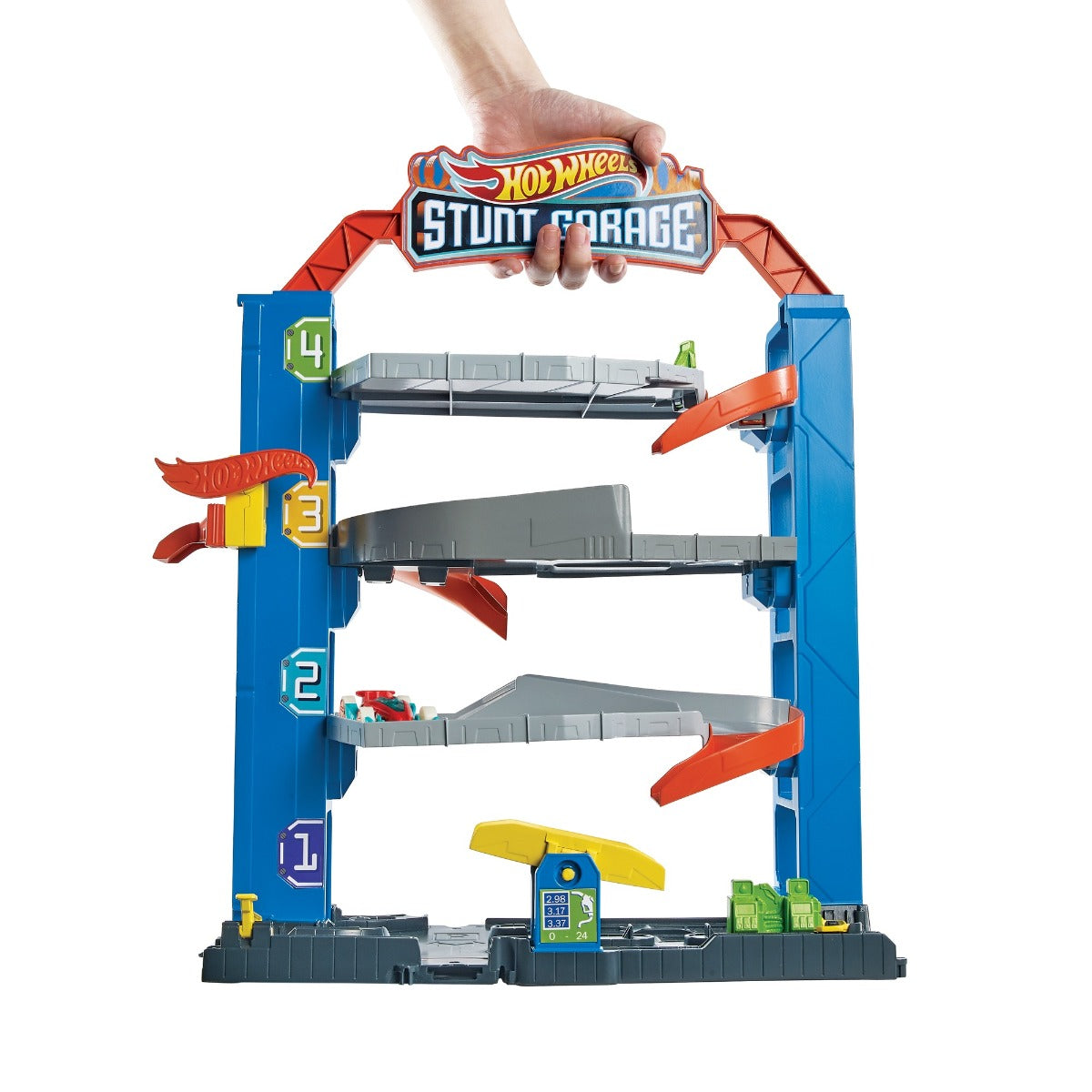Buy Hot Wheels City Stunt Jump & Drop Garage Play Set with 1 Car | Yallatoys.com