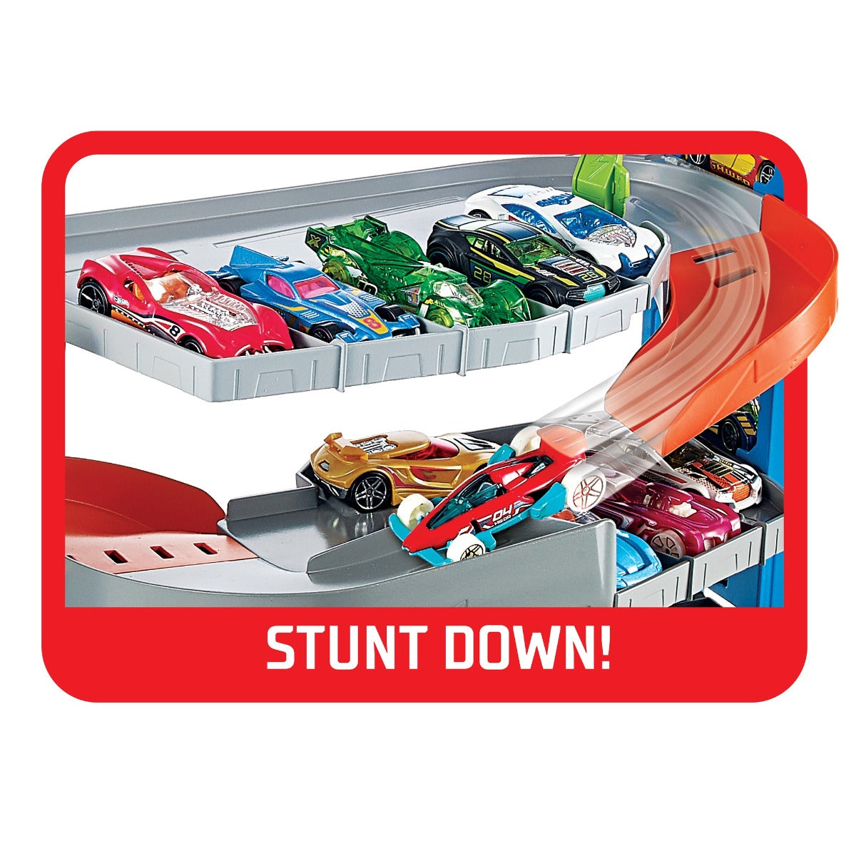 Buy Hot Wheels City Stunt Jump & Drop Garage Play Set with 1 Car | Yallatoys.com