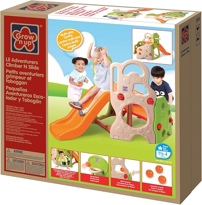 Buy Grow N Up Lil Adventurers Climber and Play Slide Multi Play Set | Yallatoys.com