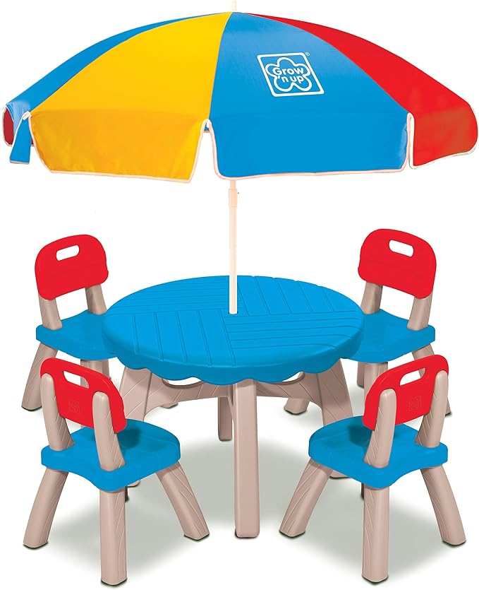Buy Grow N Up Patio Set with 4 Chairs and Umbrella | Yallatoys.com