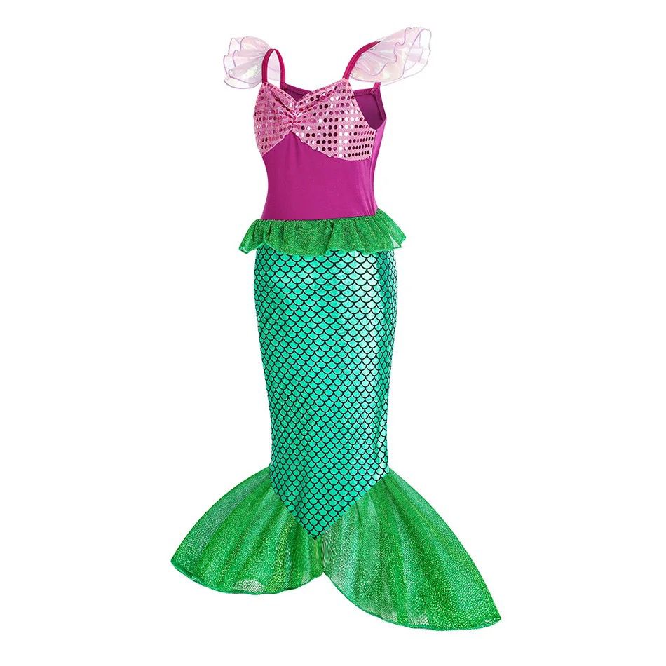 Buy Little Girls Green Mermaid Costume Full Set | Yallatoys.com