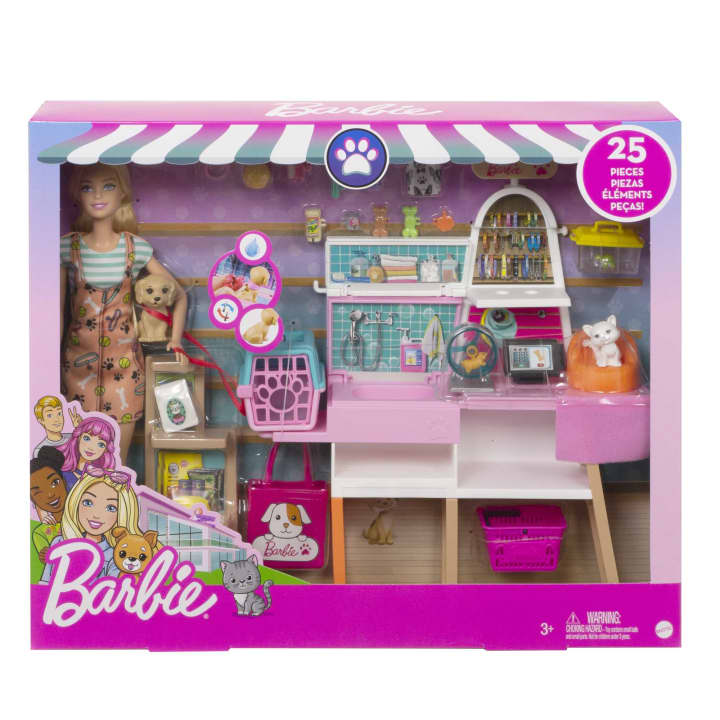 Buy Barbie Doll And Pet Boutique Playset With 4 Pets And Accessories | Yallatoys.com