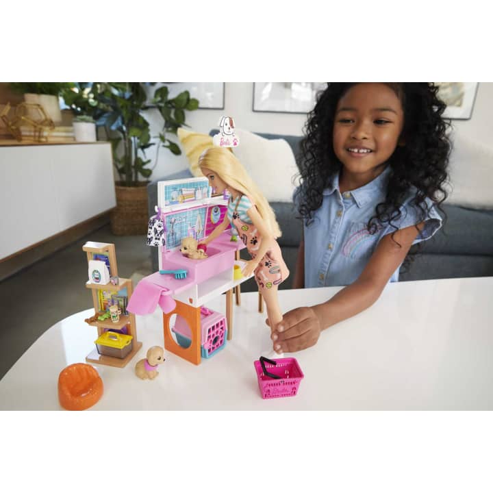 Buy Barbie Doll And Pet Boutique Playset With 4 Pets And Accessories | Yallatoys.com