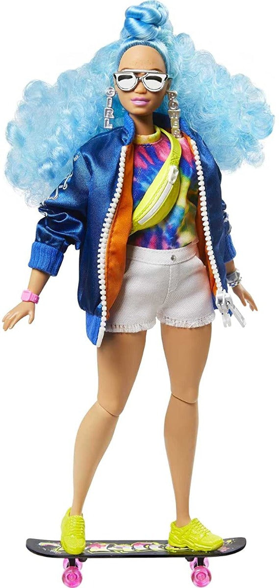 Buy Barbie Extra Doll Curvy In Zippered Bomber Jacket With 2 Pet Kittens | Yallatoys.com