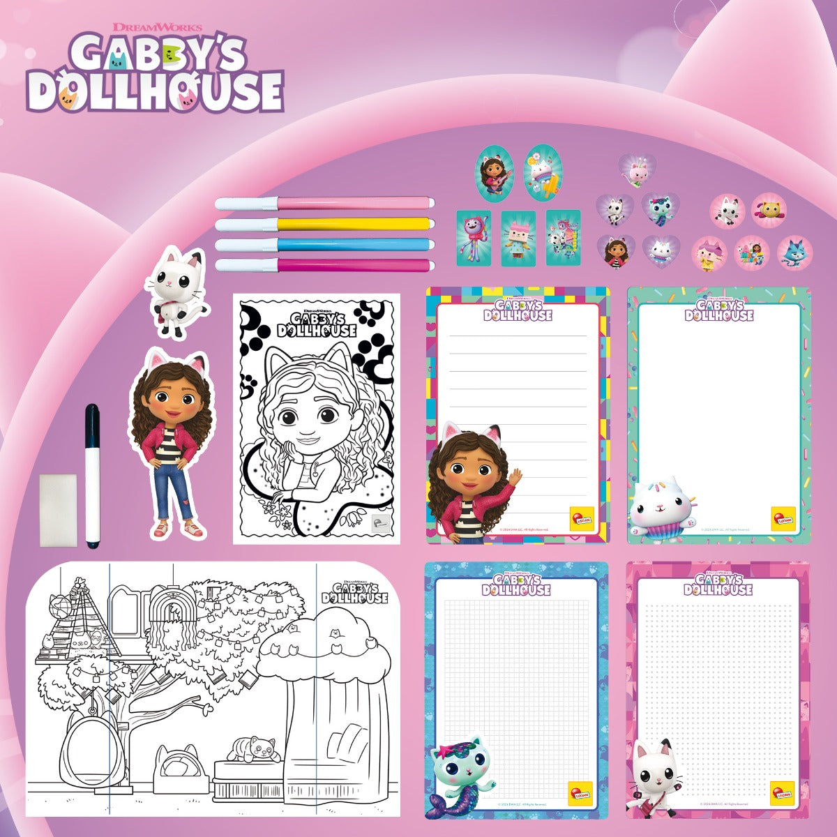Buy Gabby's Dollhouse Drawing And Colouring Backpack | Yallatoys.com