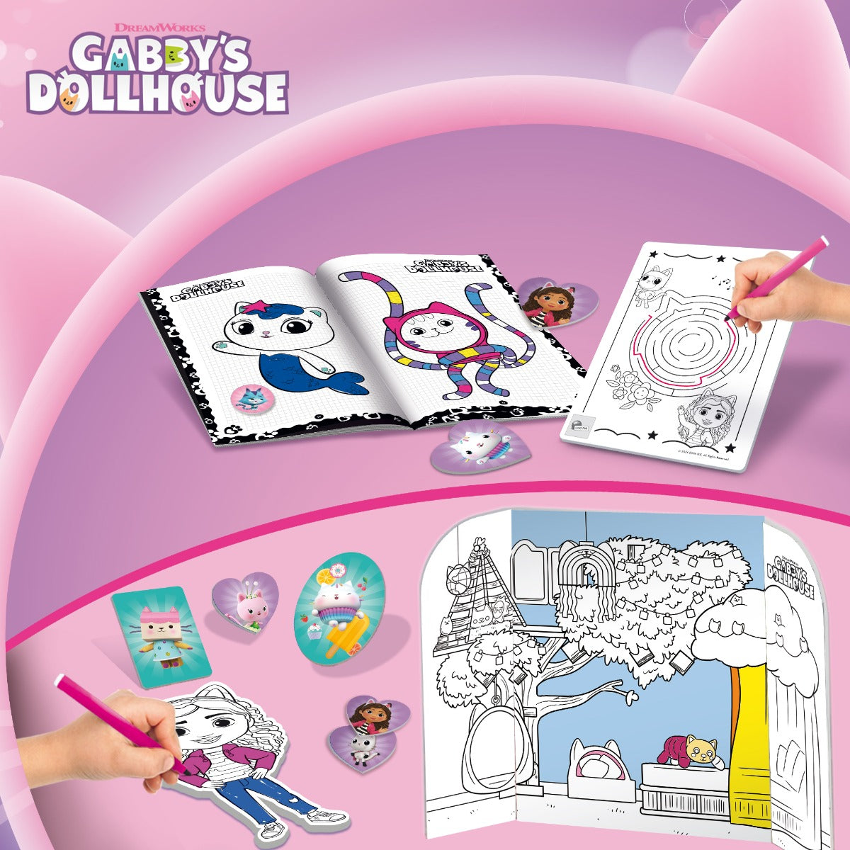 Buy Gabby's Dollhouse Drawing And Colouring Backpack | Yallatoys.com