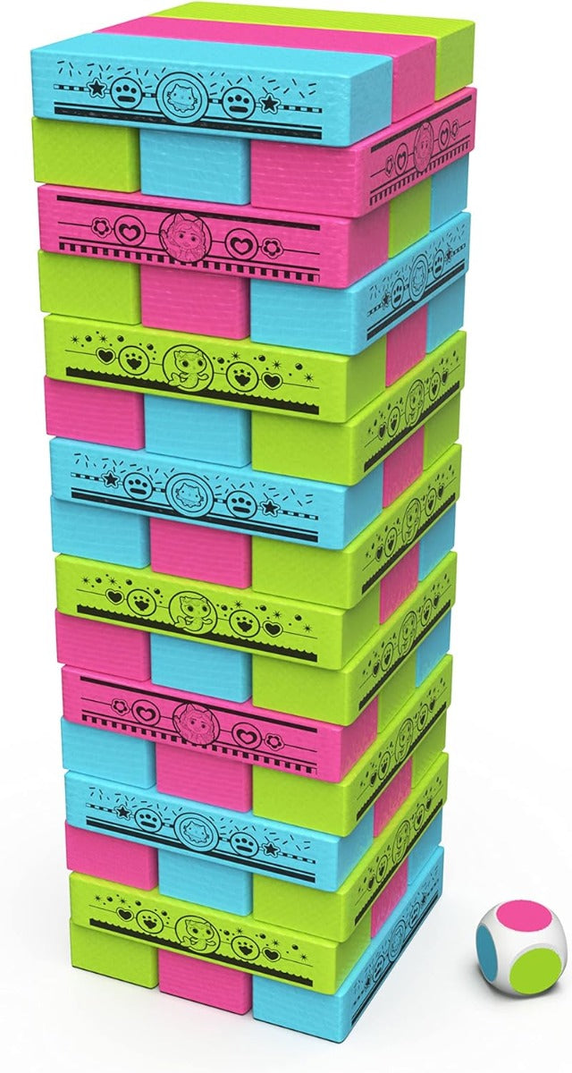 Buy Gabbys Dollhouse Jumbling Tower Building Toppling Wood Game | Yallatoys.com