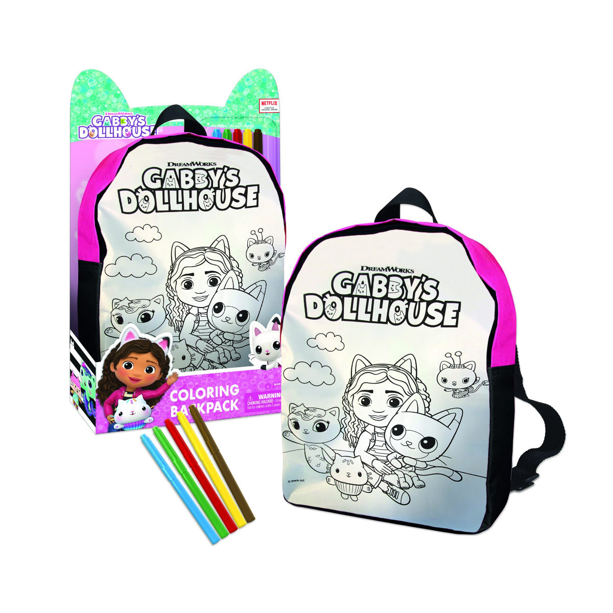 Buy Gabbys Dollhouse Colouring Backpack | Yallatoys.com