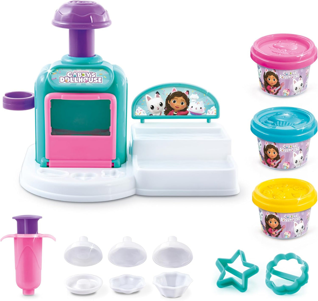 Buy Gabbys Dollhouse Cakey Cats Dough Kitchen Dough Set | Yallatoys.com