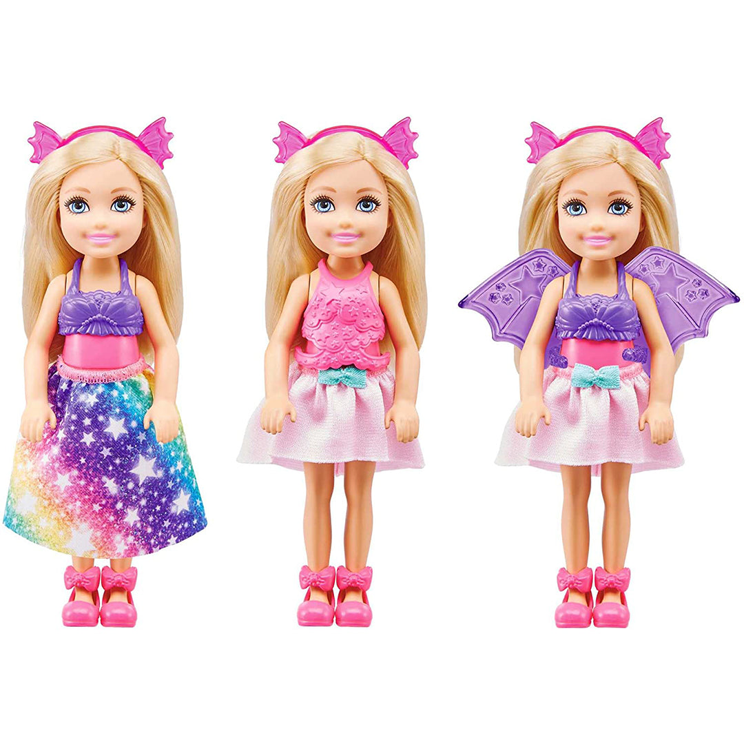 Buy Barbie Dreamtopia Chelsea Mermaid Doll Dress Set with 12 Fashionable Pieces | Yallatoys.com