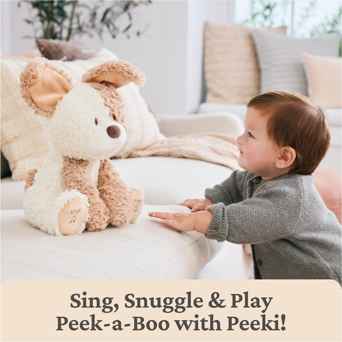 Buy GUND Baby Peeki The Puppy Animated Plush | Yallatoys.com