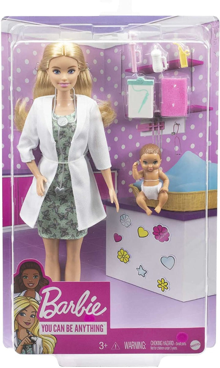 Buy Barbie Baby Doctor Playset with Infant Doll & Doctor Toy Accessories | Yallatoys.com