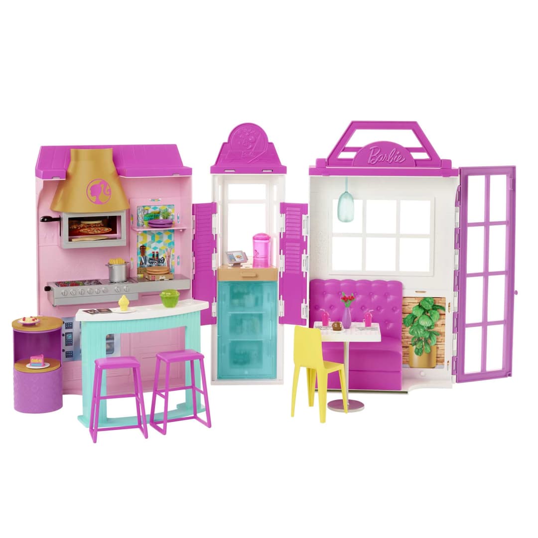 Buy Barbie Cook N Grill Restaurant Playset With More Than 30 Pieces | Yallatoys.com