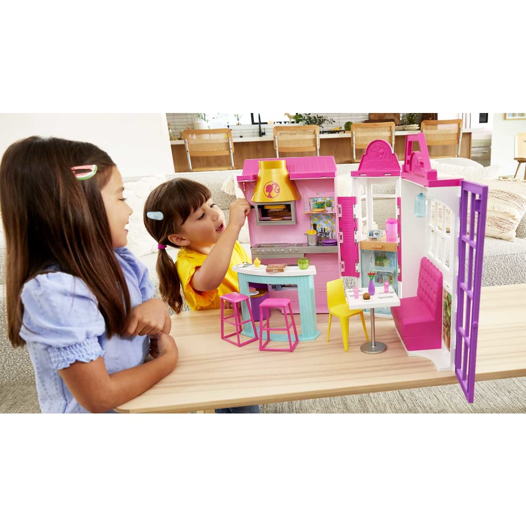 Buy Barbie Cook N Grill Restaurant Playset With More Than 30 Pieces | Yallatoys.com
