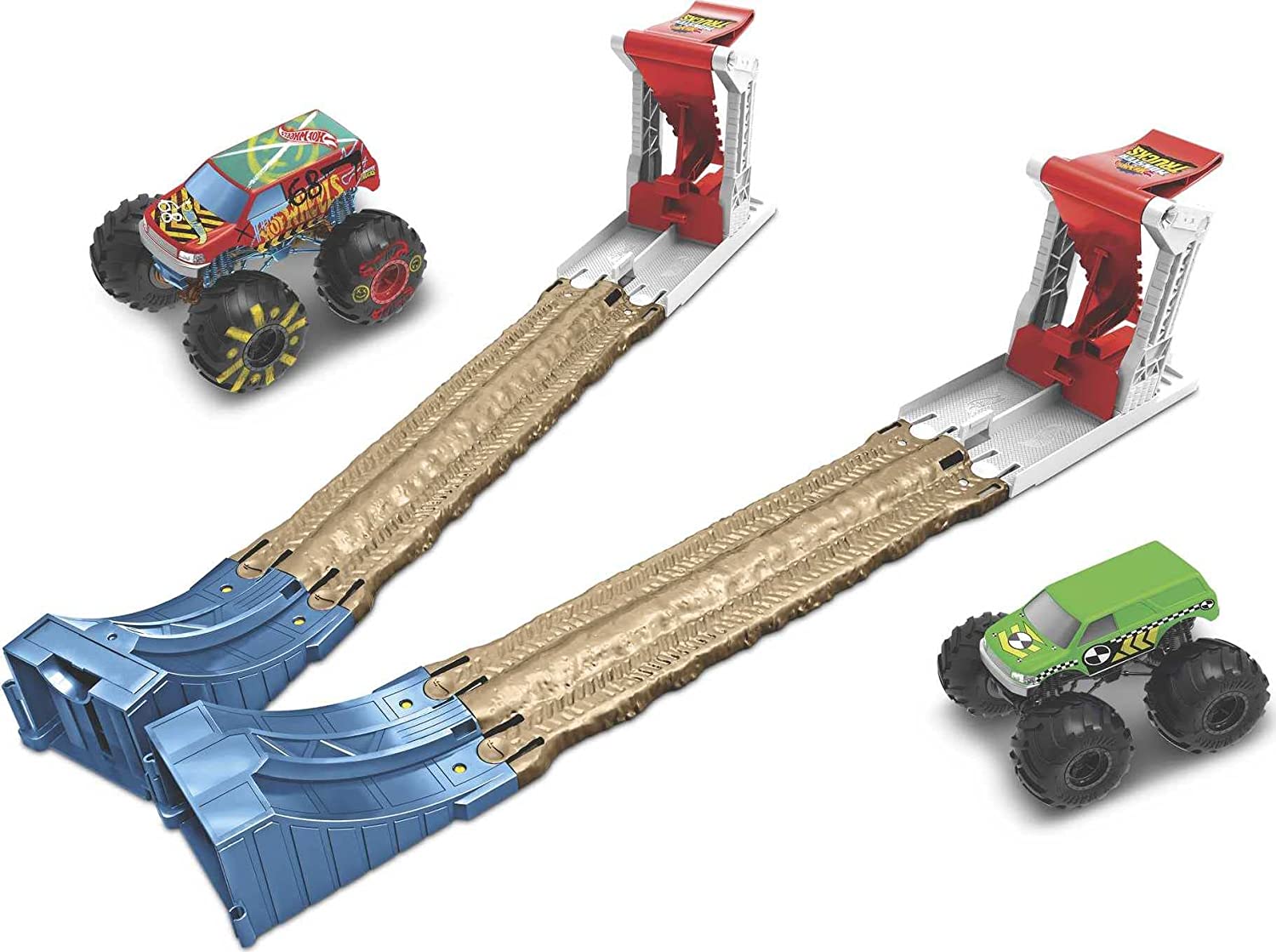 Buy Hot Wheels Monster Trucks Double Destruction 3 in 1 Play Set | Yallatoys.com