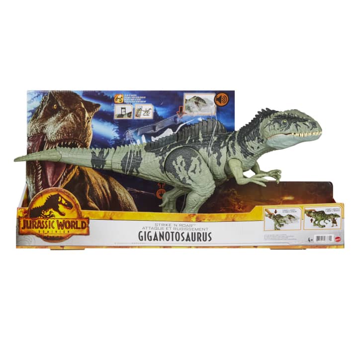 Buy Jurassic World Dominion Dinosaur Figure Strike N Roar Giganotosaurus | Yallatoys.com