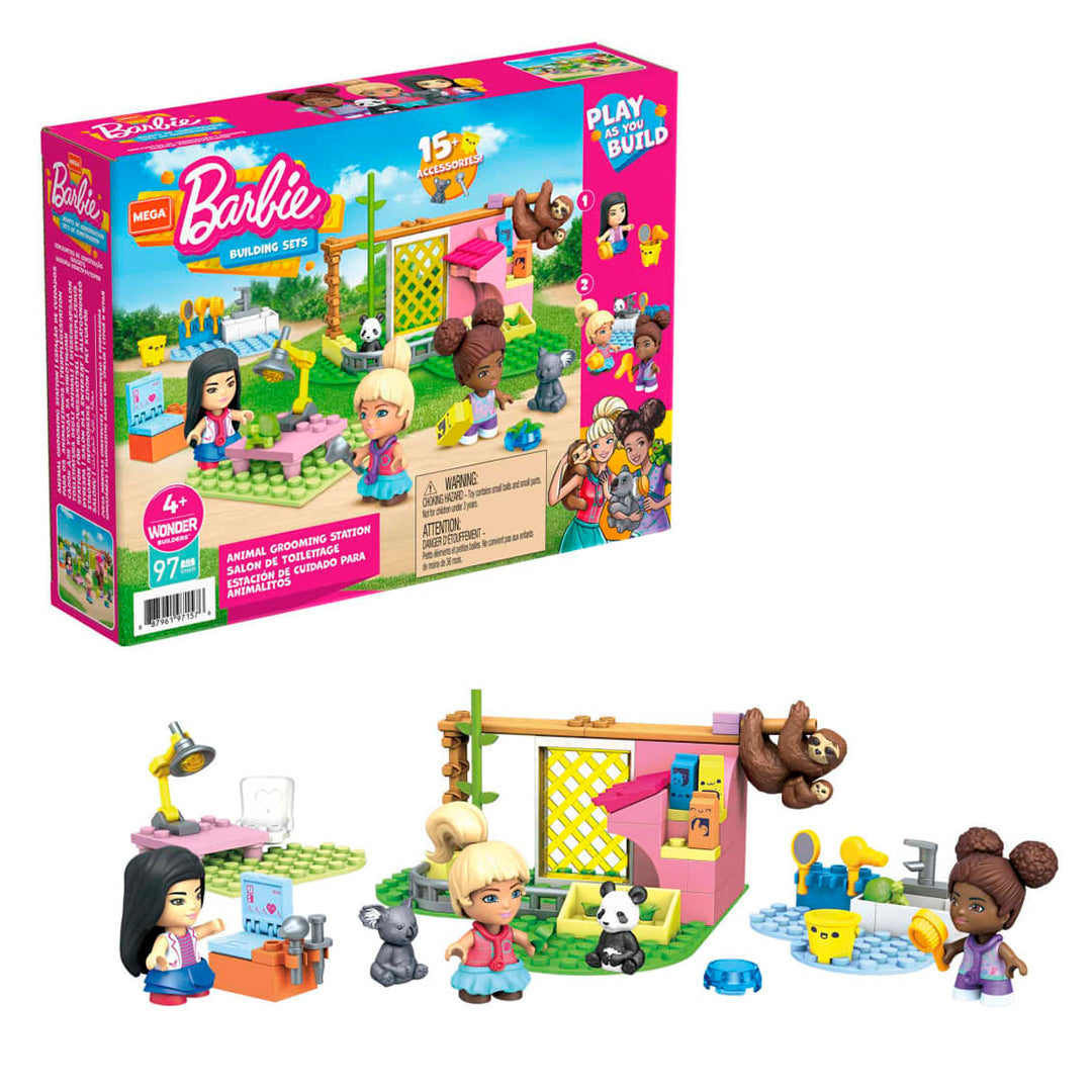 Buy Barbie Mega Construx Animal Grooming Station | Yallatoys.com