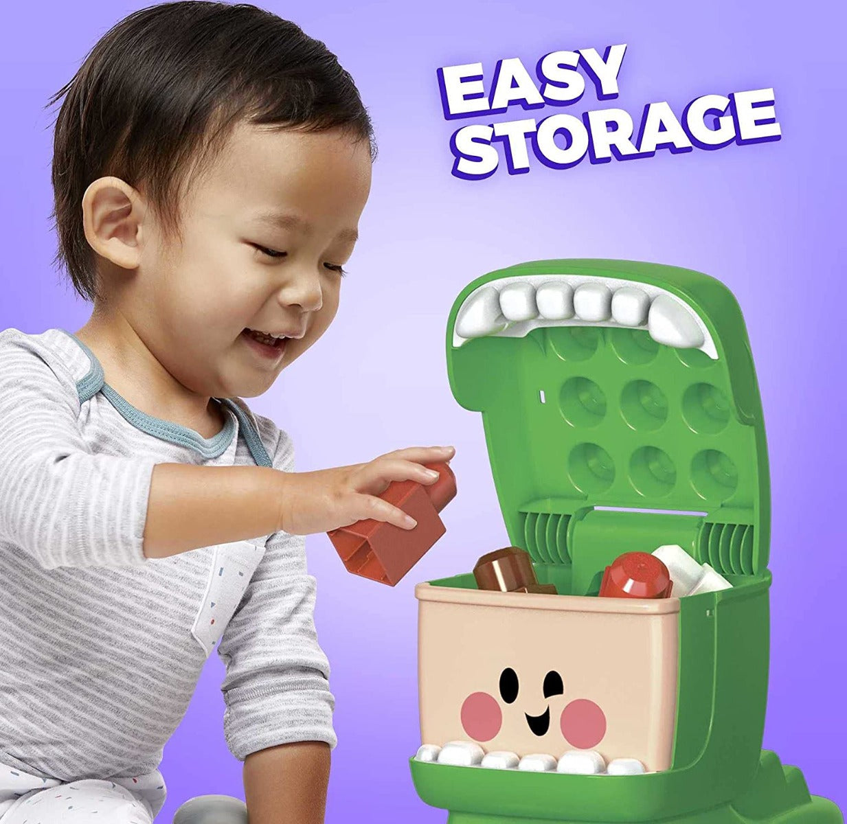 Buy Mattel Mega Blocks Jammy Stackers Roll & T-Rex | Yallatoys.com