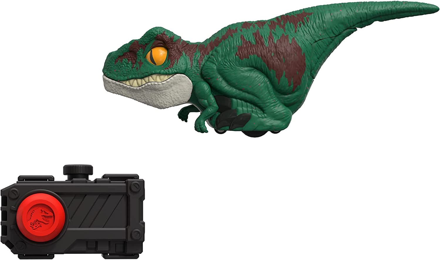 Buy Jurassic World Dominion Uncaged Click Tracker Velociraptor Green Dinosaur | Yallatoys.com