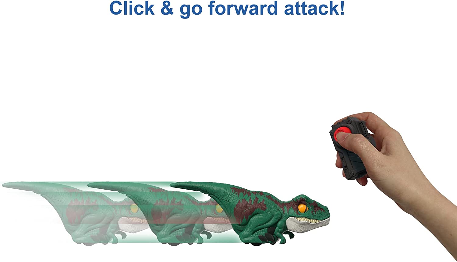 Buy Jurassic World Dominion Uncaged Click Tracker Velociraptor Green Dinosaur | Yallatoys.com