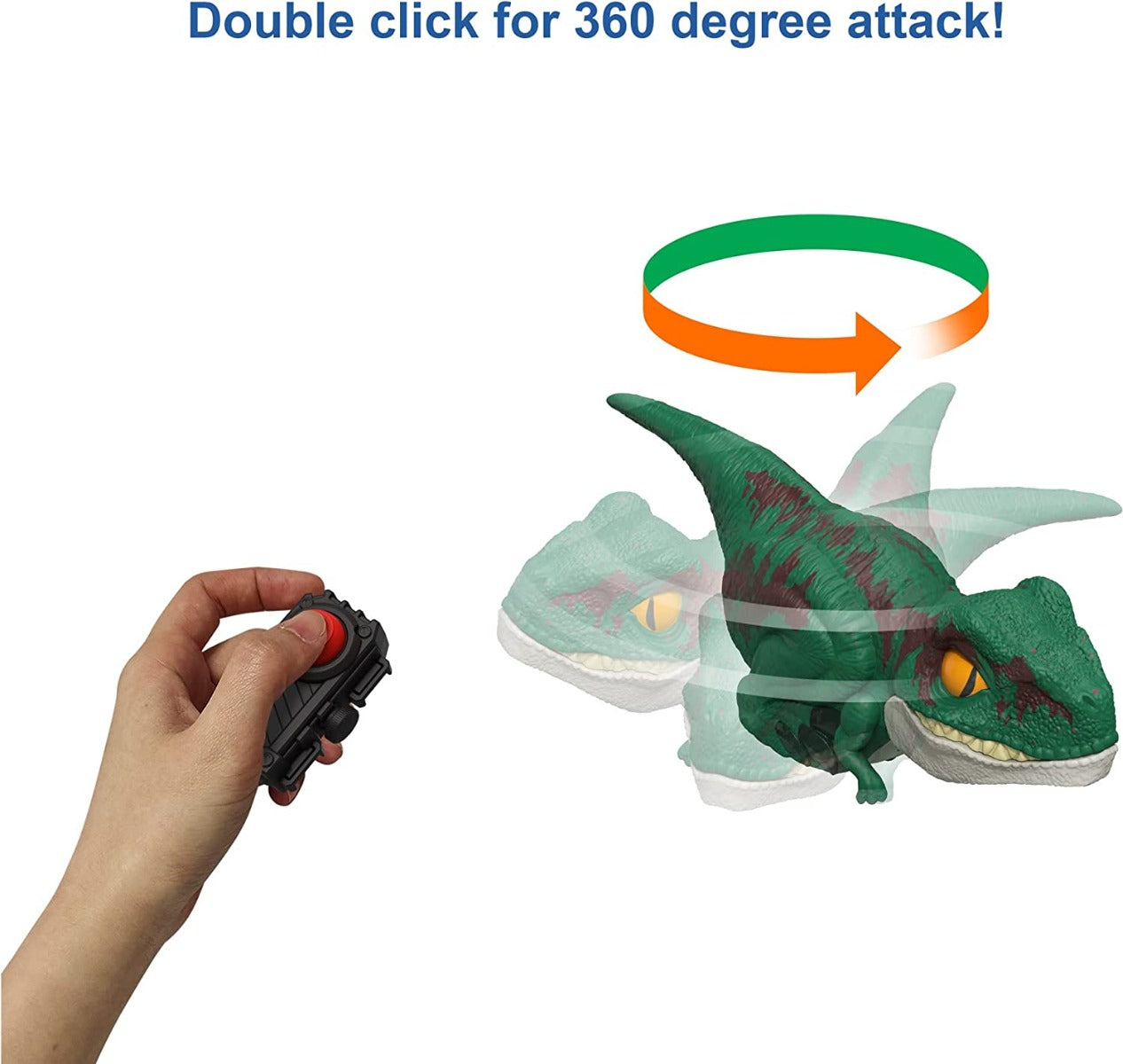 Buy Jurassic World Dominion Uncaged Click Tracker Velociraptor Green Dinosaur | Yallatoys.com