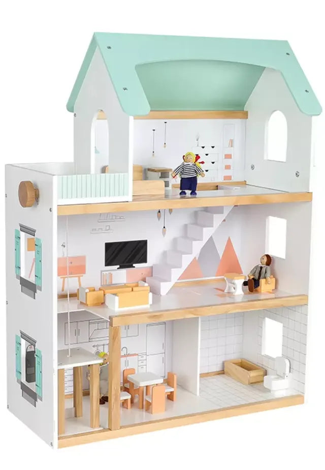 Buy Little Angel Kids Wooden Furnished Doll House | Yallatoys.com