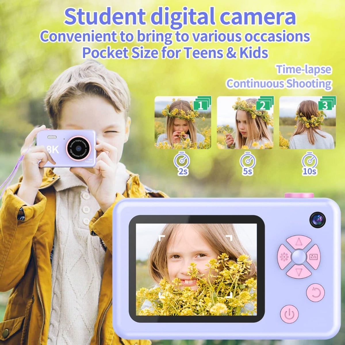 Buy My Cam Children 8K Digital Camera Purple | Yallatoys.com