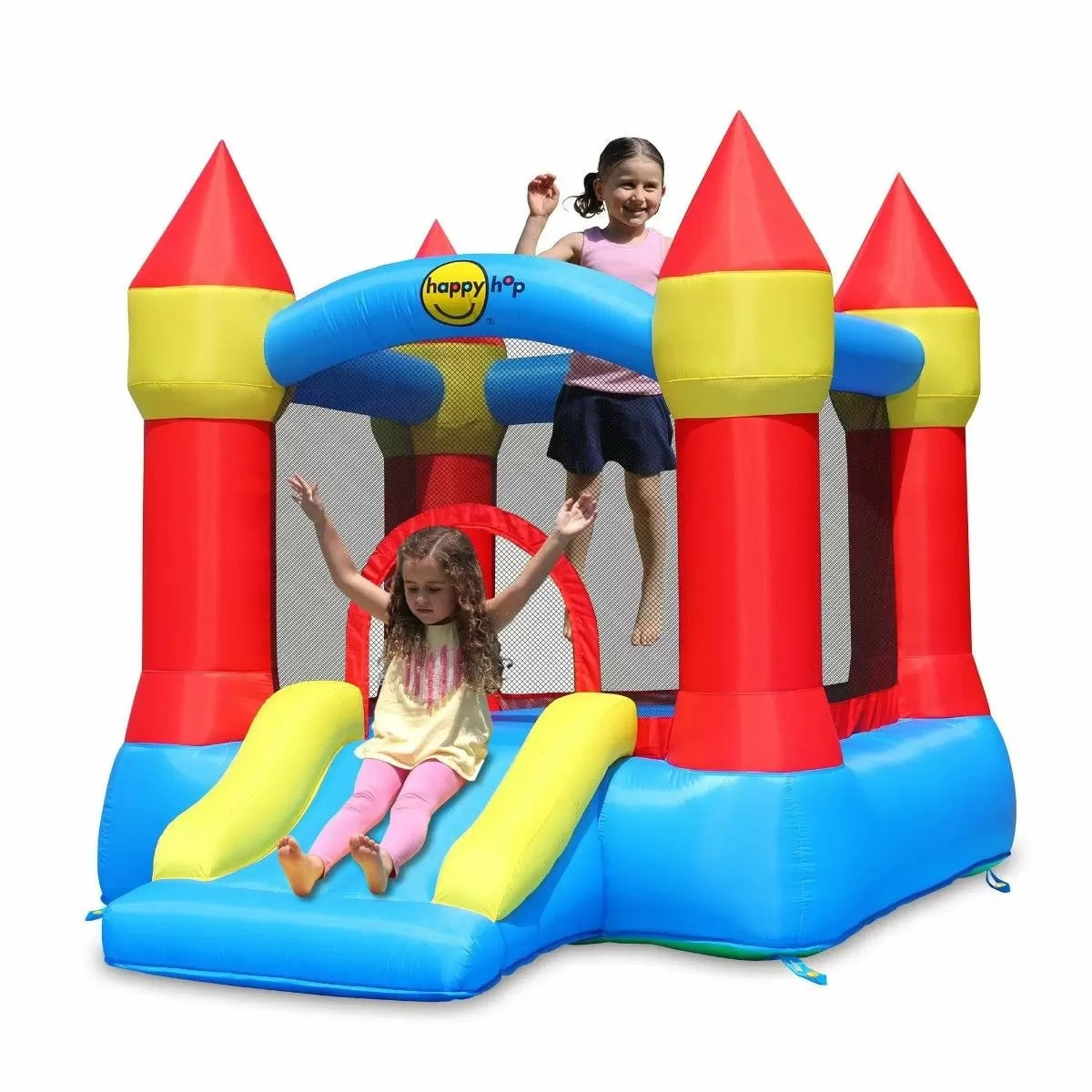 Buy Happy Hop Castle Bouncer with Slide & Hoop | Yallatoys.com