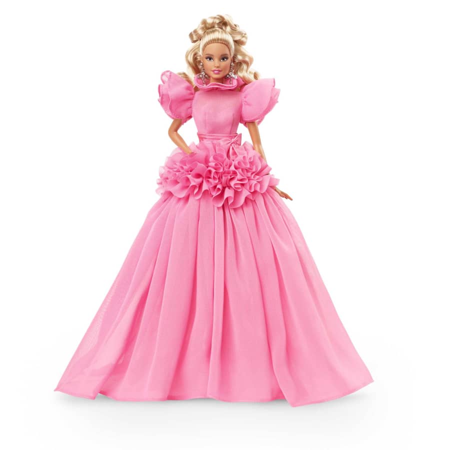 Buy Barbie Signature Pink Collection Doll Silkstone Barbie Doll In Chiffon Gown | Yallatoys.com