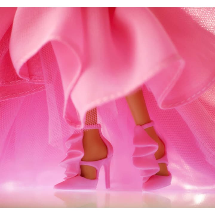 Buy Barbie Signature Pink Collection Doll Silkstone Barbie Doll In Chiffon Gown | Yallatoys.com