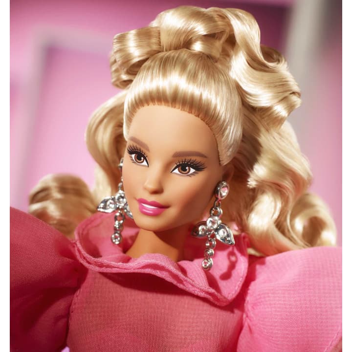 Buy Barbie Signature Pink Collection Doll Silkstone Barbie Doll In Chiffon Gown | Yallatoys.com