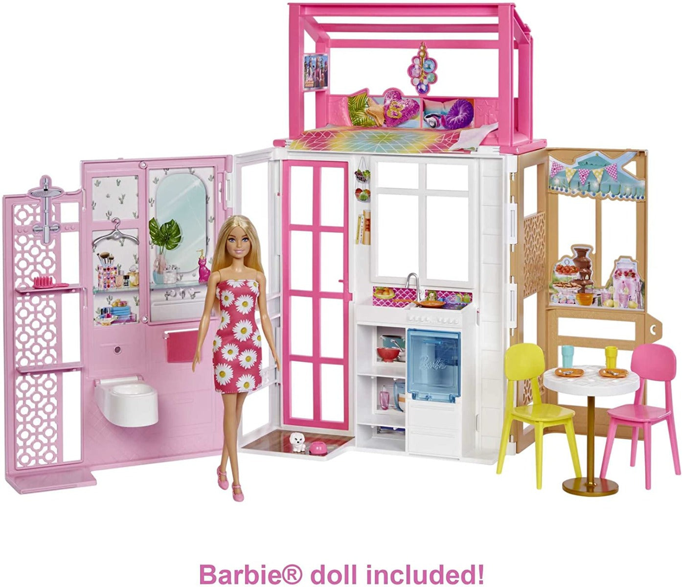 Buy Barbie Vacation House Playset with 1 Doll | Yallatoys.com
