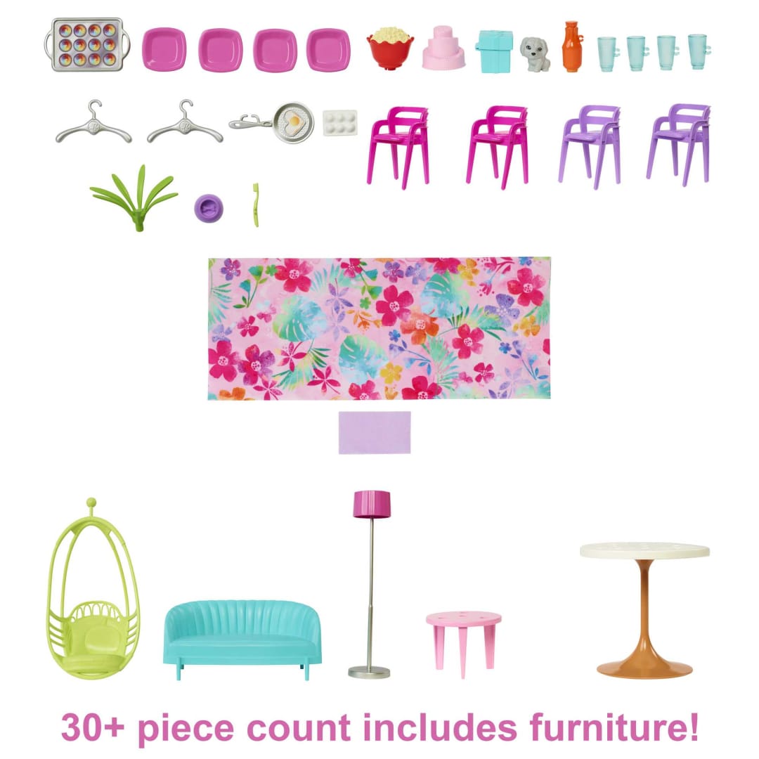 Buy Barbie Vacation House Playset With 30Pieces | Yallatoys.com