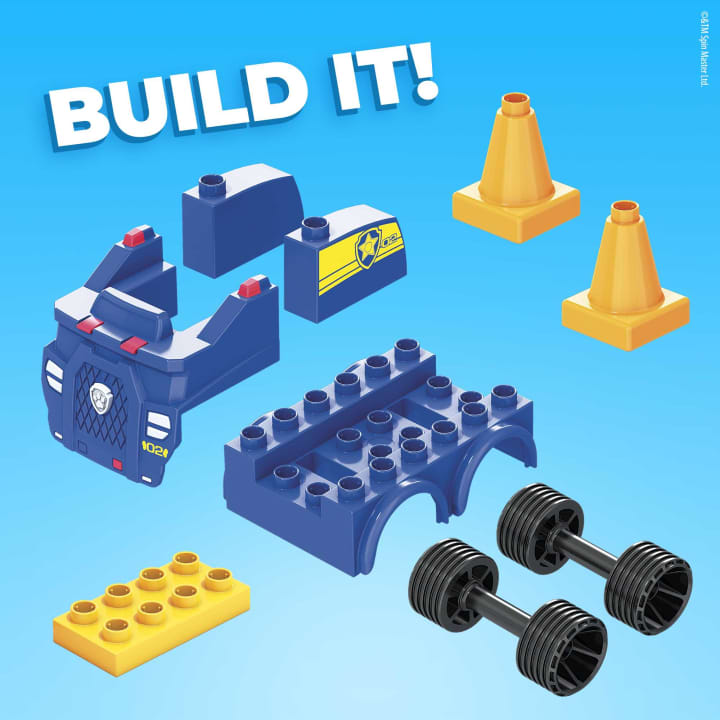 Buy Mega Bloks Paw Patrol Chase Police Car Building Set | Yallatoys.com