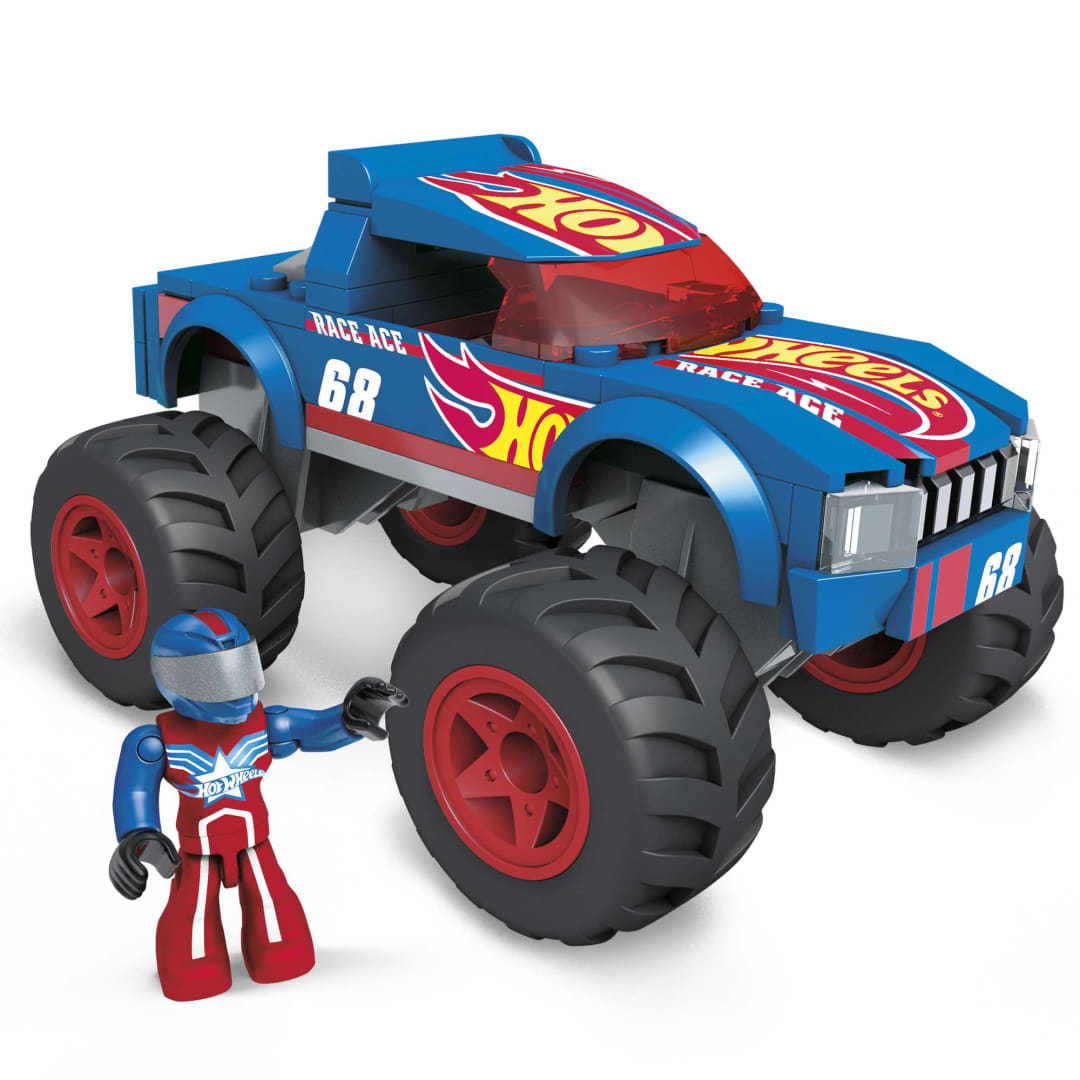 Buy Hot Wheels Mega Race Ace Monster Truck Building Set | Yallatoys.com