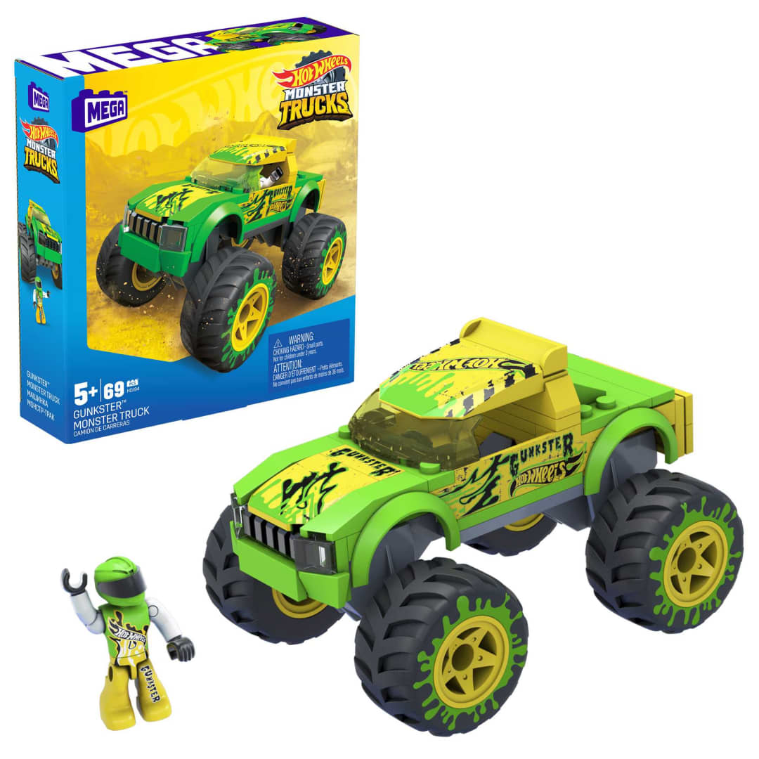 Buy Hot Wheels Mega Construx Gunkster Monster Truck Building Set | Yallatoys.com