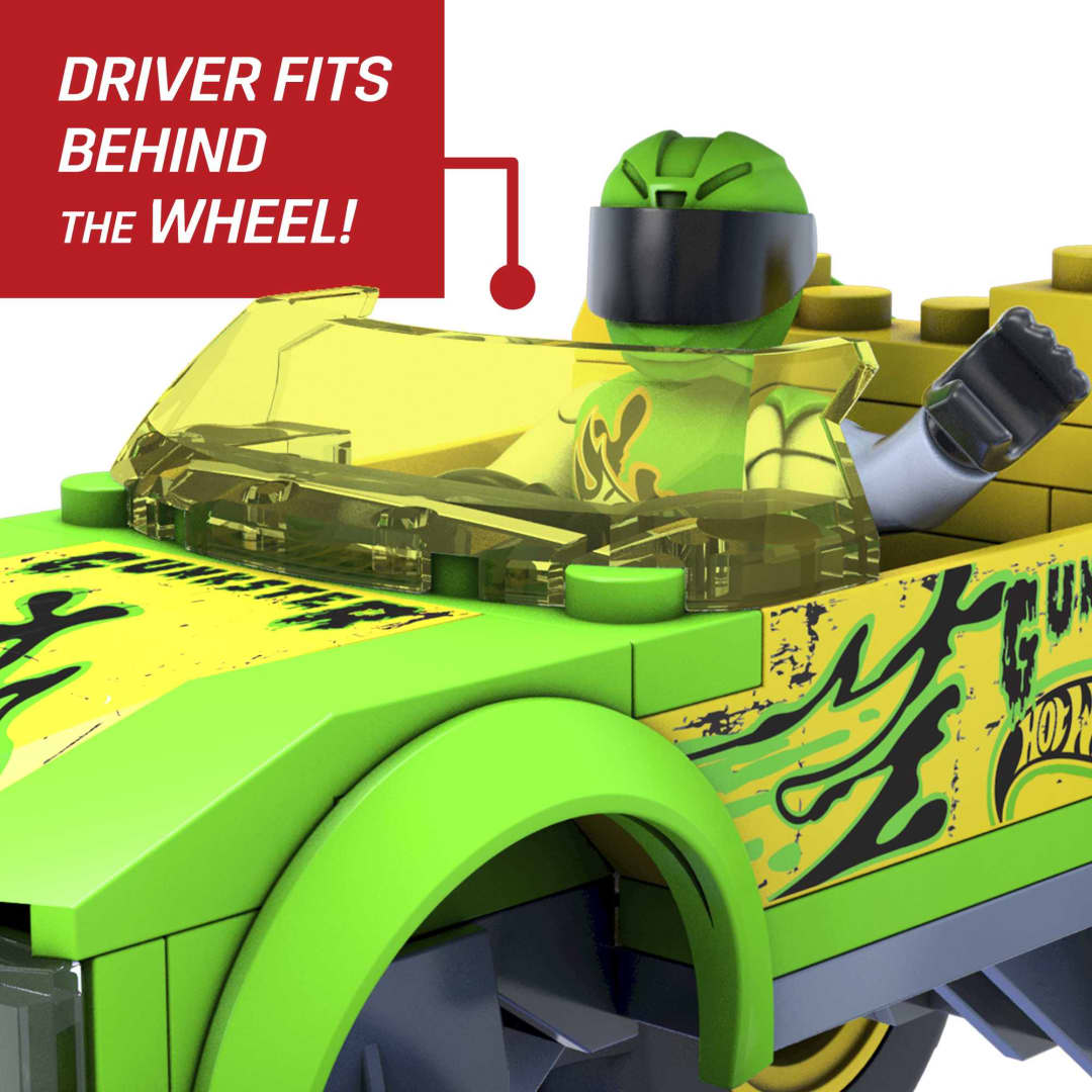 Buy Hot Wheels Mega Construx Gunkster Monster Truck Building Set | Yallatoys.com