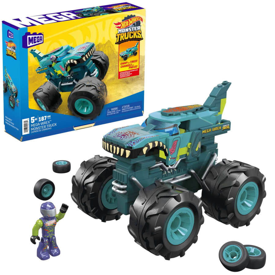 Buy Hot Wheels Mega Wrex Monster Truck Building Toys | Yallatoys.com