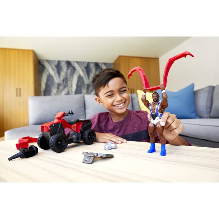 Buy WWE Action Figure Vehicle Wrekkin Slam N Spin ATV With Big E | Yallatoys.com