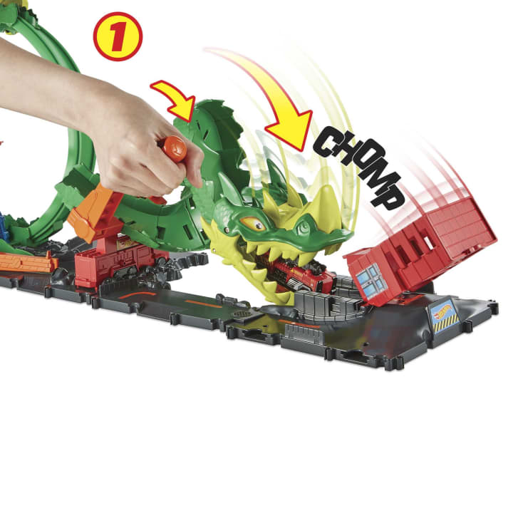 Buy Hot Wheels Track Set Firetruck City Dragon Drive Firefight Playset | Yallatoys.com