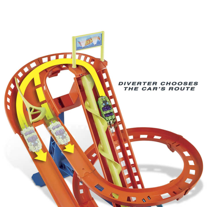 Buy Hot Wheels City Roller Coaster Rally Playset with 1 Car | Yallatoys.com