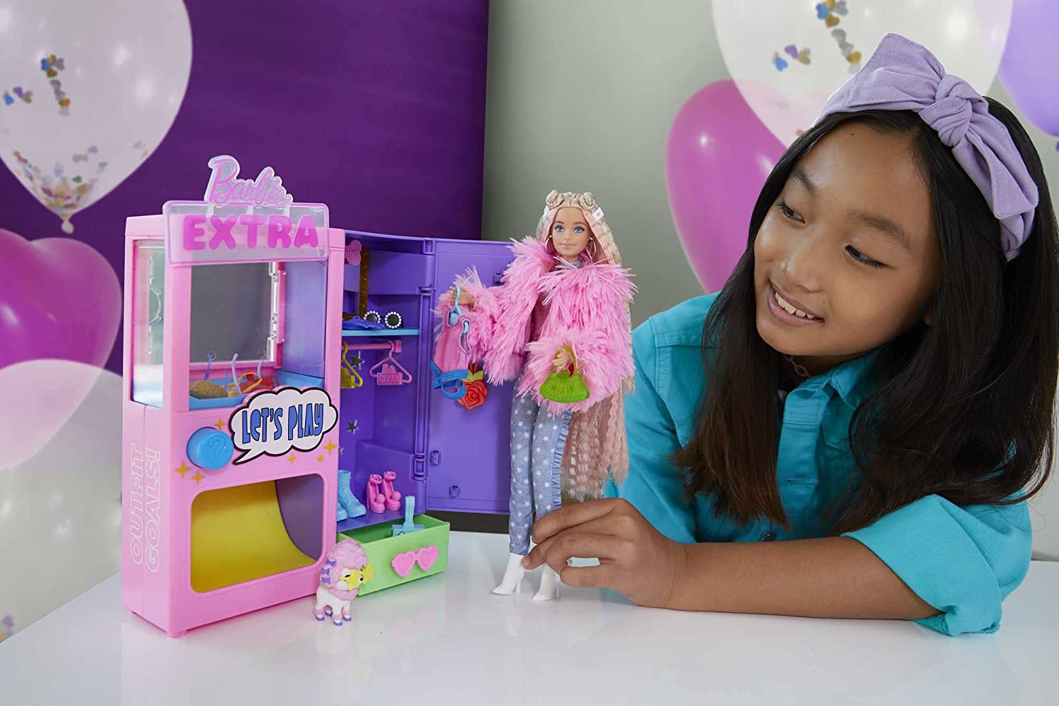 Buy Barbie Extra Surprise Fashion Closet Playset with 20 Pieces Including Pet Poodle | Yallatoys.com