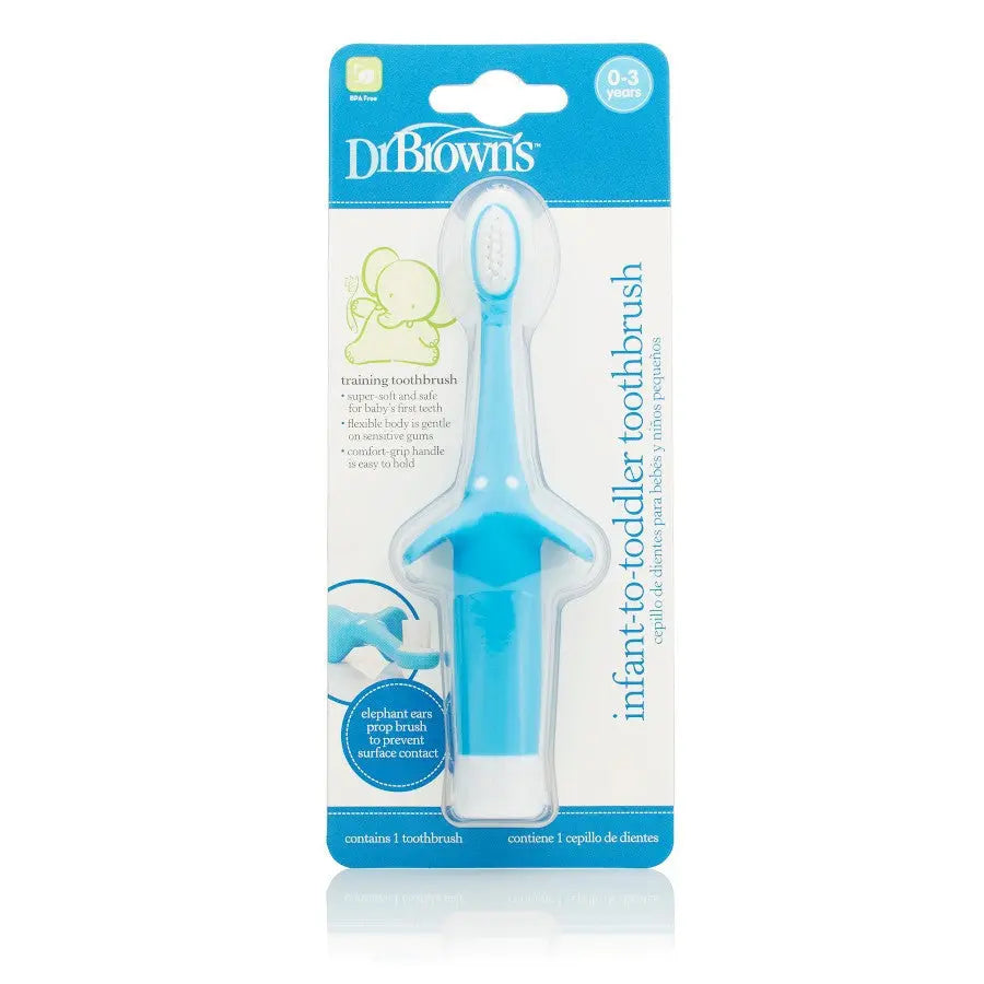 Dr.Browns Infant To Toddler Toothbrush  Blue Elephant  1 Pack Dr Browns Yallatoys