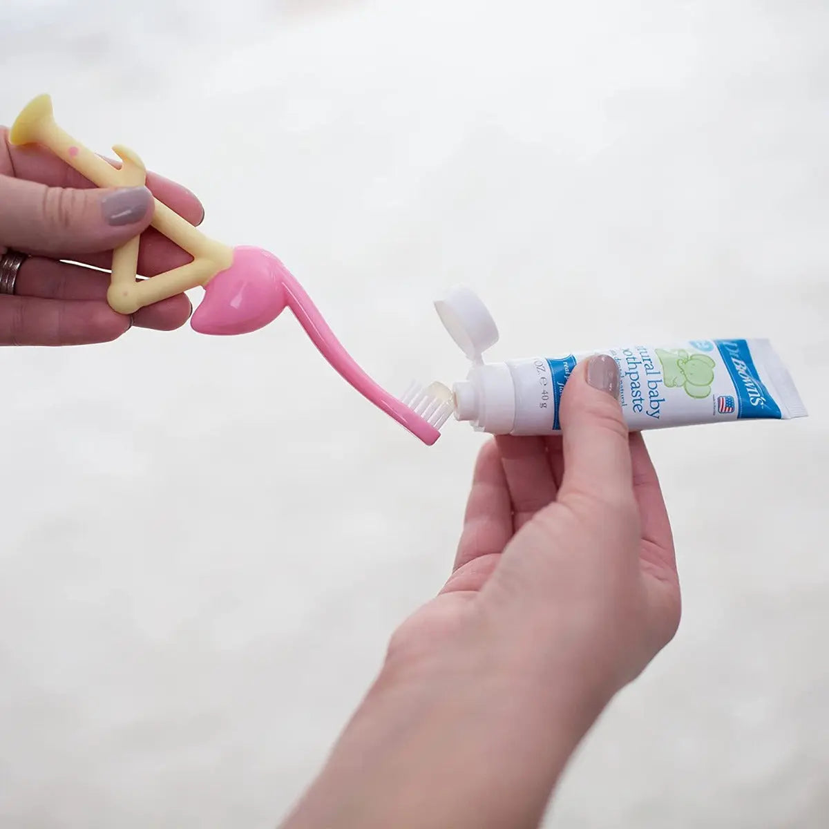 Dr Browns Infant to Toddler Toothbrush Pink Flamingo Dr Browns Yallatoys