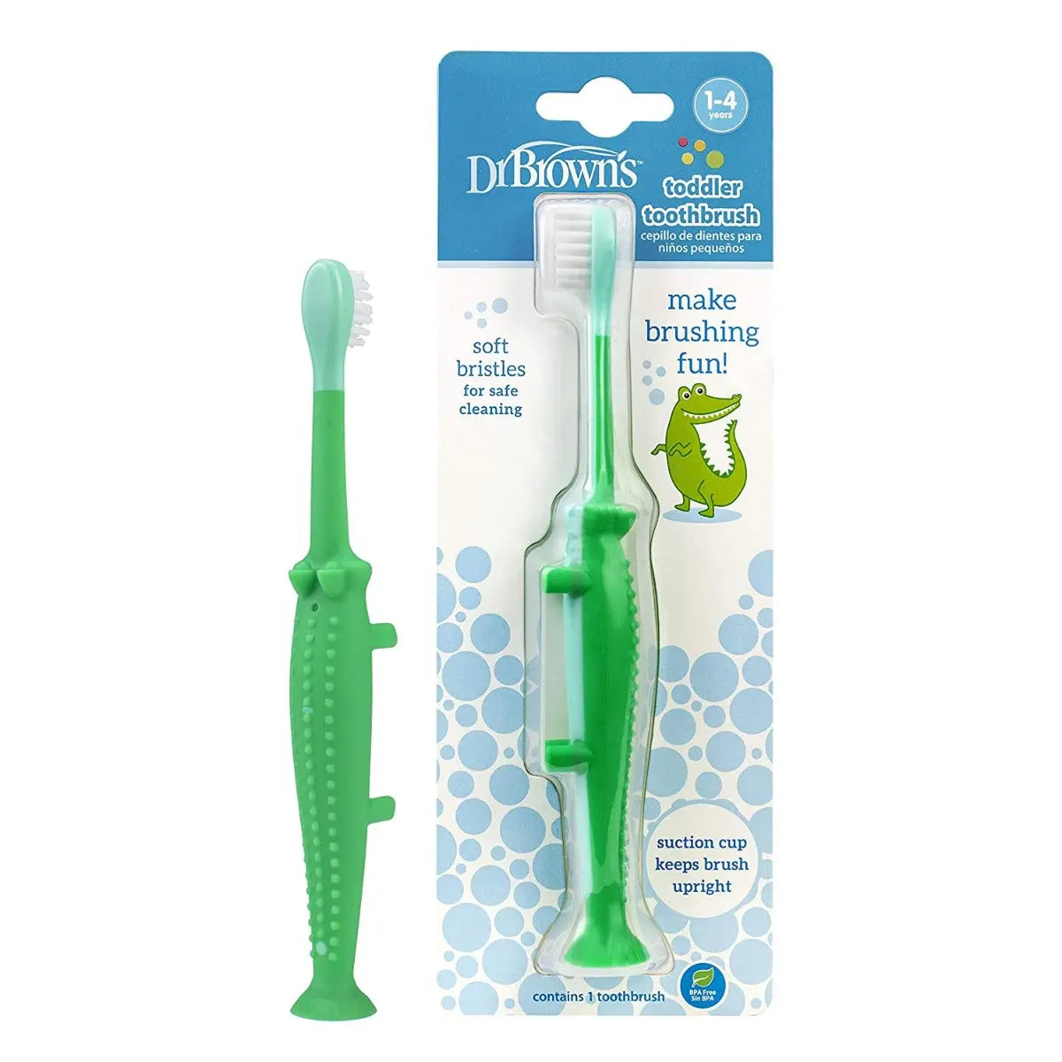 Dr Browns Infant to Toddler Toothbrush Green Crocodile Dr Browns Yallatoys